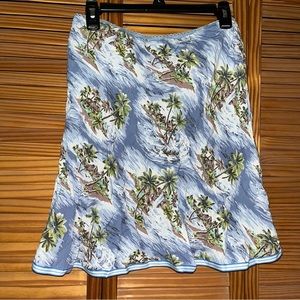 Old‎ Navy Y2K Palm Tree Beach Summer Rayon Skirt Size 6